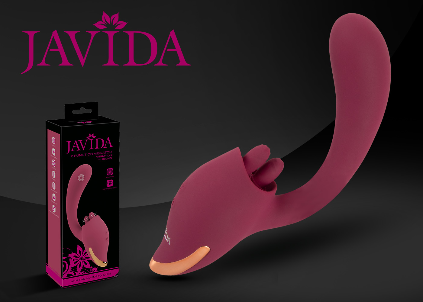 The sophisticated dual stimulator with an innovative licking function from JAVIDA